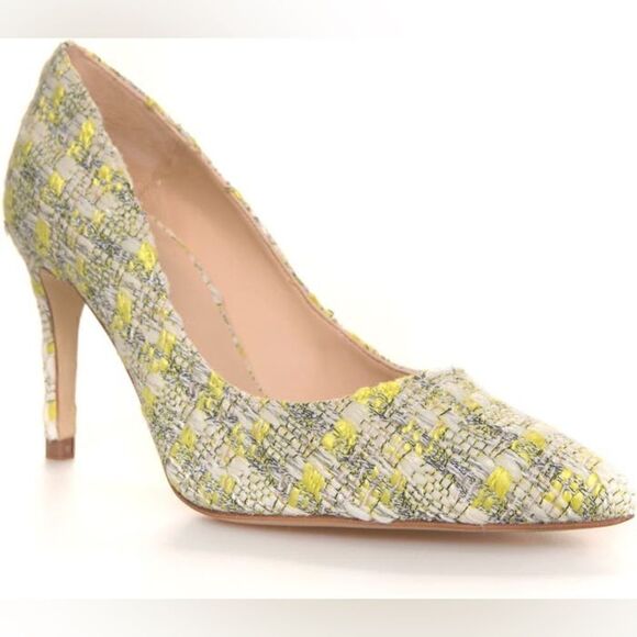 L’AGENCE Eloise Pump in Yellow Tweed - Picture 1 of 7